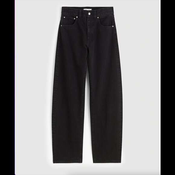 Madewell Cropped Balloon Jean Black wash Size 31P - Picture 6 of 16